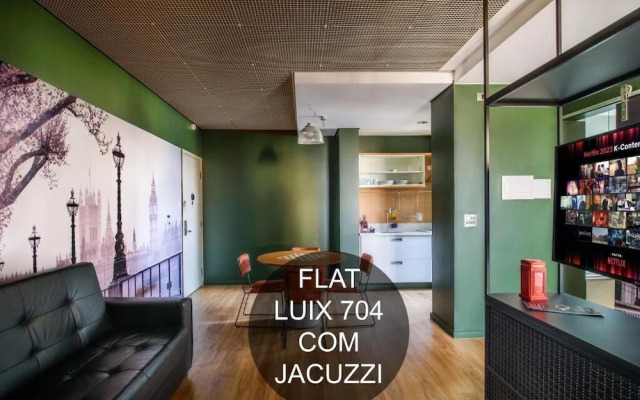Apto Londrina Flat Hotel 704, 43 m2 , luxe, c jacuzzi