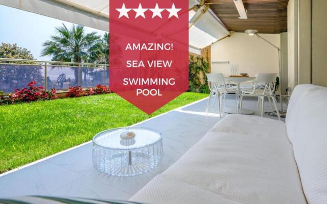 SERRENDY 100m APARTMENT TERRACE VIEW OF THE SEA SWIMMING POOL