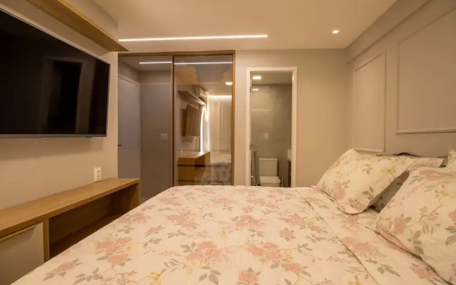 Apto Confort vel com Wi-fi e Churrasqueira