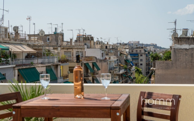 126m² homm Penthouse, Amazing Acropolis View,9 ppl