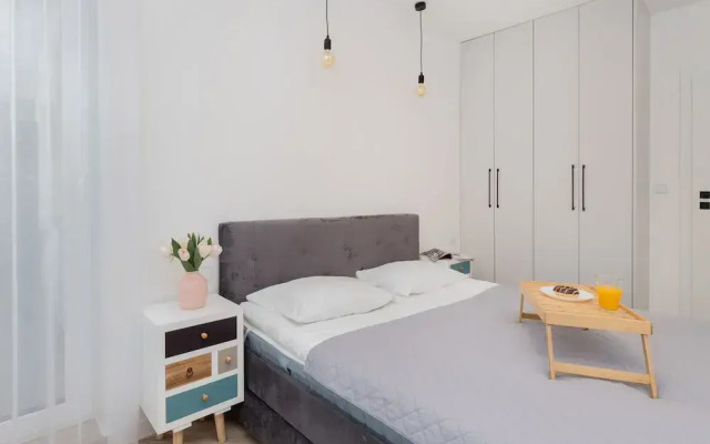 Aesthetic Deep Blue Apartment by Renters