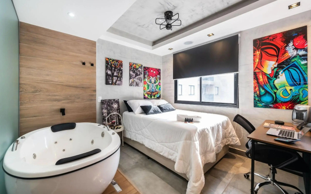 AA212 Studio Plus de Cinema Único Prox Paulista Com Vaga - Hotel in เซาเปาลู - Photo 3