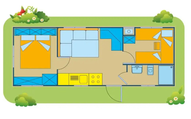 Happy Camp mobile homes in Camping Village Paestum