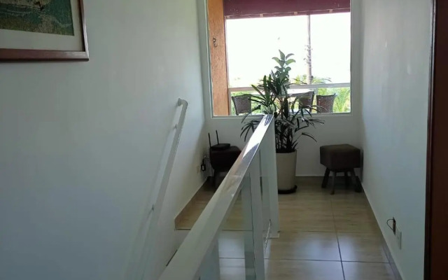 Casa espaçosa, aconchegante, com vista para o mar