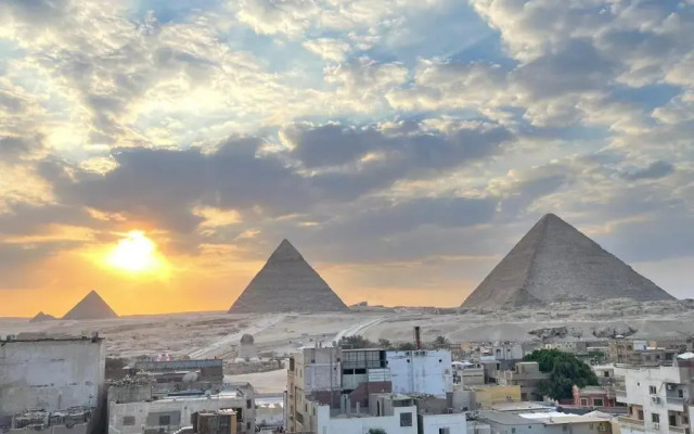Middle East pyramids view