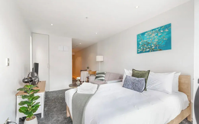 Central Studio + Private Balcony!