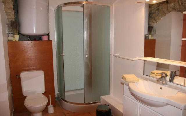 Studio in Grospierres, With Wonderful Mountain View, Pool Access, Encl
