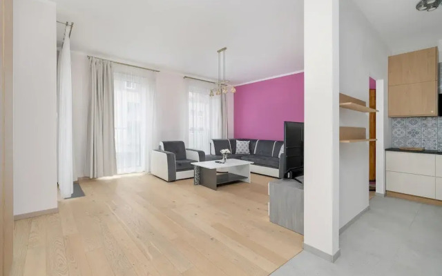 Dark Grey and Pink Apartment by Renters