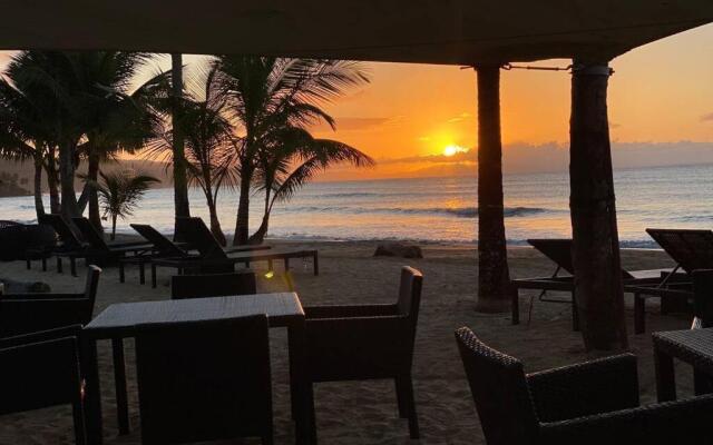Apartment on the beach with pool and restaurant