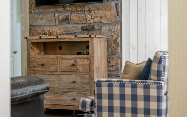 Modern Farmhouse With Gameroom Firepit