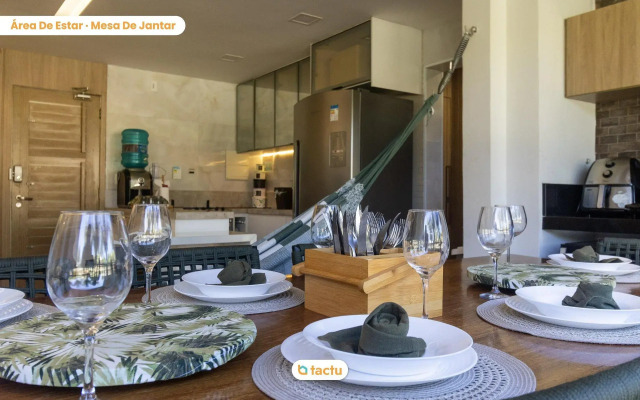 Térreo varanda gourmet/churrasco VG Sun Cumbuco