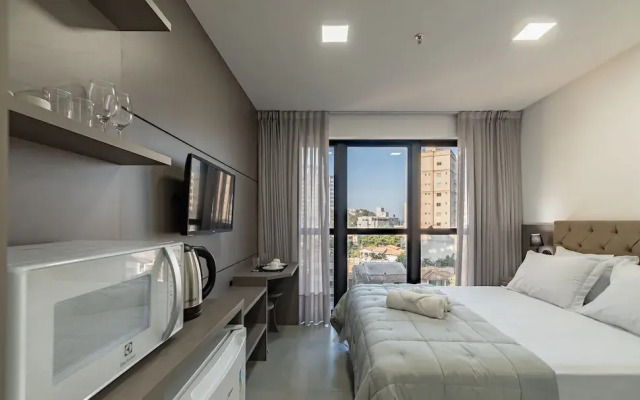 MHFA Studios em Prédio Luxuoso Vista Mar