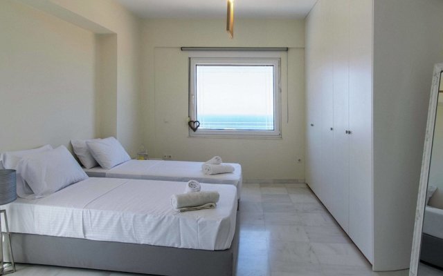 Infinity Pool Villa With Sea Views Near Rethymno City & Beach and Shaded BBQ