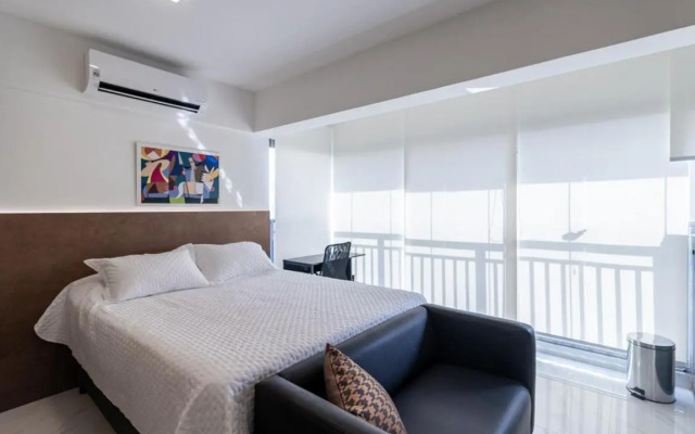 Studio de luxo mobiliado em Moema