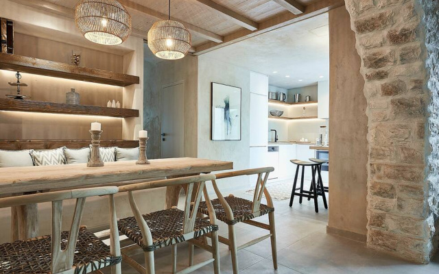 Beachfront villa with a heated pool