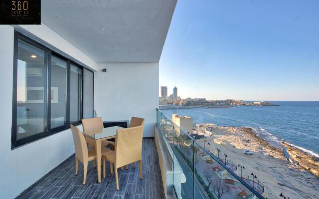 Sliema Seafront 3BR - opposite Beach - AC & Wifi by 360 Estates