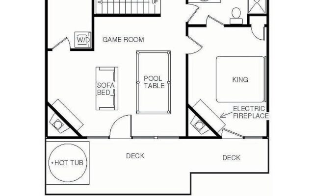 Fireside View - Two Bedroom Cabin