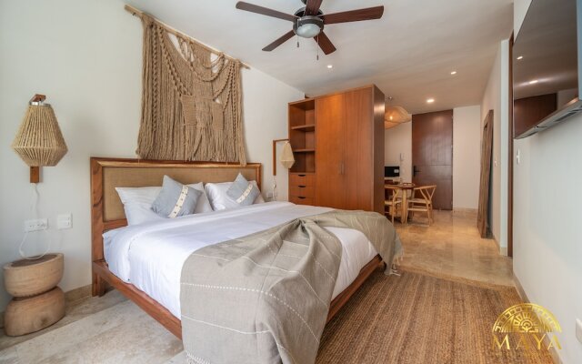 NHOA 102B Lux 1BR Condo Plunge Pool in Aldea Zama