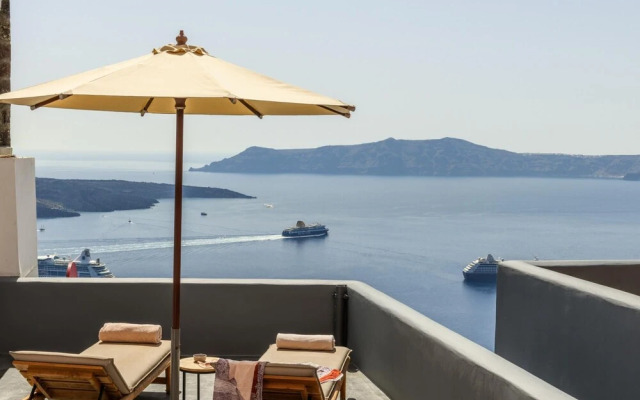 Villa Dusk in Fira Santorini