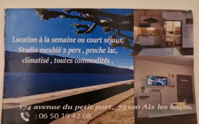 studio meublé au RDC , proche lac