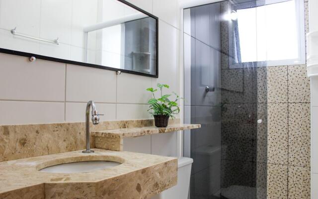 M023- Aconchegante Apto c/ Churrasqueira Vista Mar