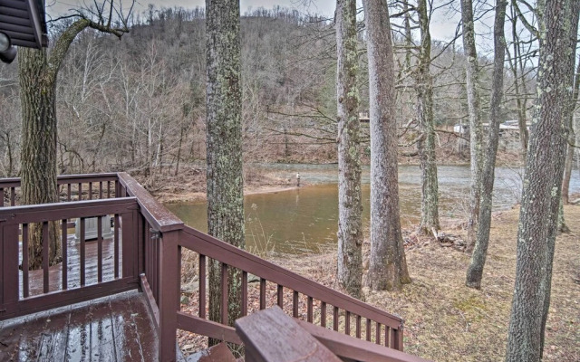 Riverfront Elkins Home w/ Fireplace & Deck!
