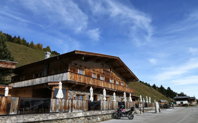 unique Hirschbichl Alm in the middle of the Zillertal mountains