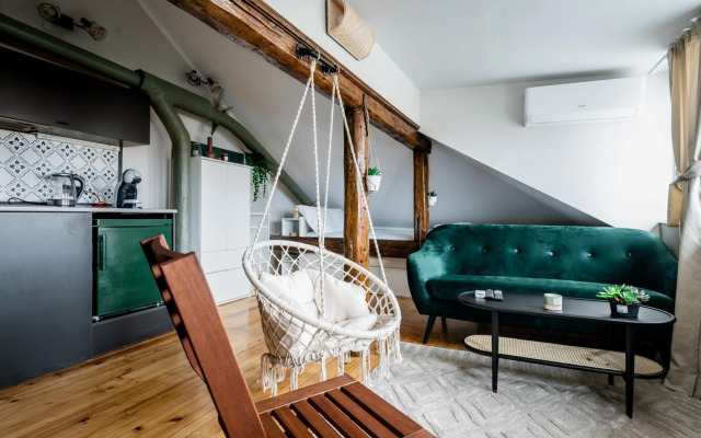 * The Sky-View Studio * in Cozy Boho Style