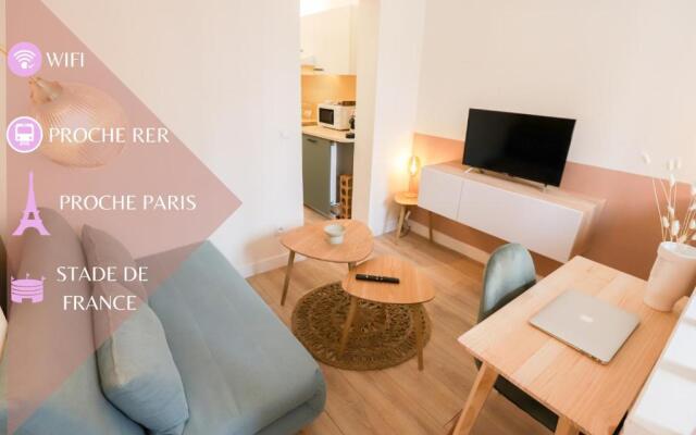 Appart' Hotel Pink Cosy 5min RER Proche Paris