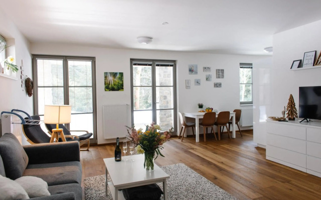 Apartmán s nádherným výhledem v centru Harrachova