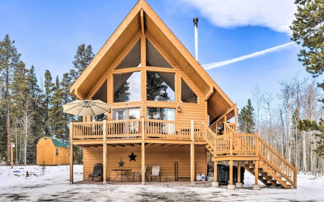 Luxe Fairplay Cabin w/ Furnished Deck on 3 Acres!