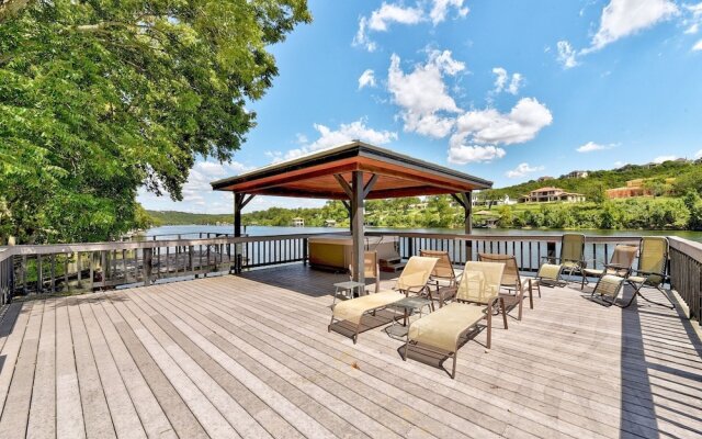 5BR 5BA Lake Austin Double Decker Boat House by RedAwning