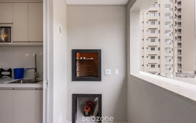 Sea View apt w/ BBQ in Itapema Sbn0705