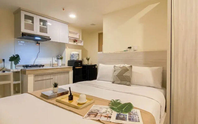 Minimalist Warm Beige Studio At Meikarta Apartment