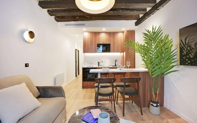 Chic Apartment - 1br/4p -ac- Marais/vosges