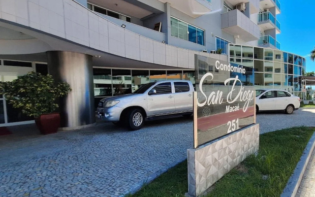 Flat pé na areia com vista internet e ar