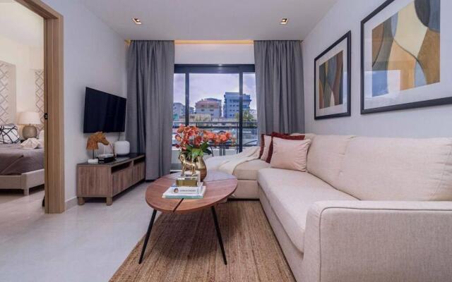 1BR in District Apt @Downtown W/ Pool+Gym+Terrace