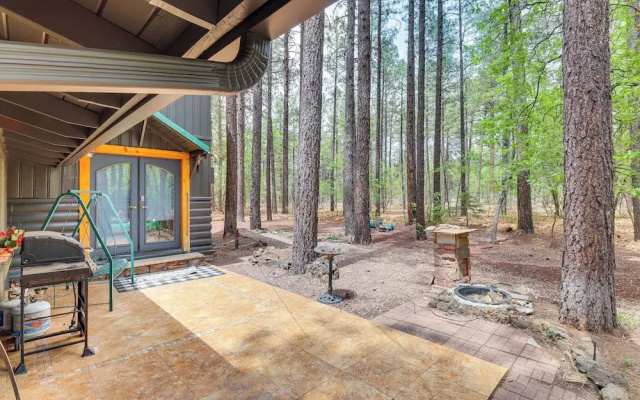 Furnished Patio & Fire Pit: Pinetop Cabin!