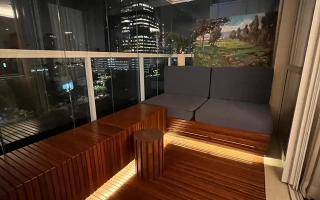 Studio Brooklin Premium com piscina aquecida