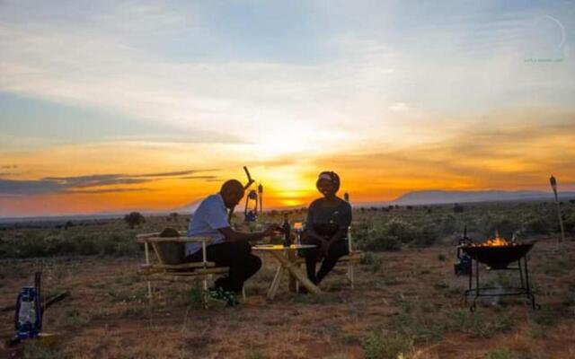 Amanya Double Pitch Tent With Mt Kilimanjaro View