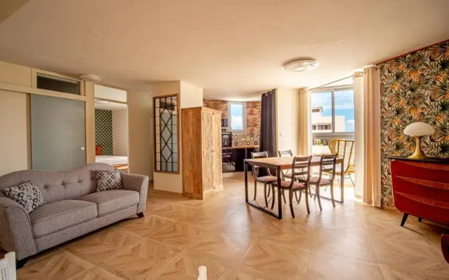 T3 - L' Anaxa - 65m² - champ fleuri, 2 chambres.