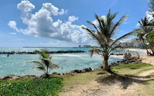 Beach Access Escape With Pool and Tanning Lounges