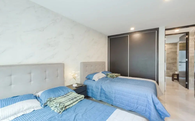 Homey 2BD w Gym Cibeles La Roma