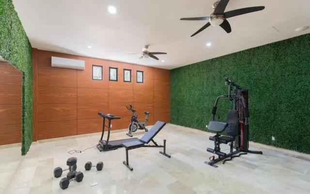 Spacious 2 BR Aldea Zama Private Pool Movie Cinema Gym