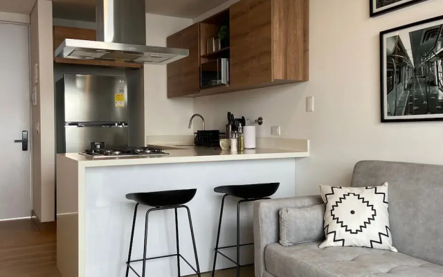 w Wonderful 1BR With Moder Balcony in Poblado