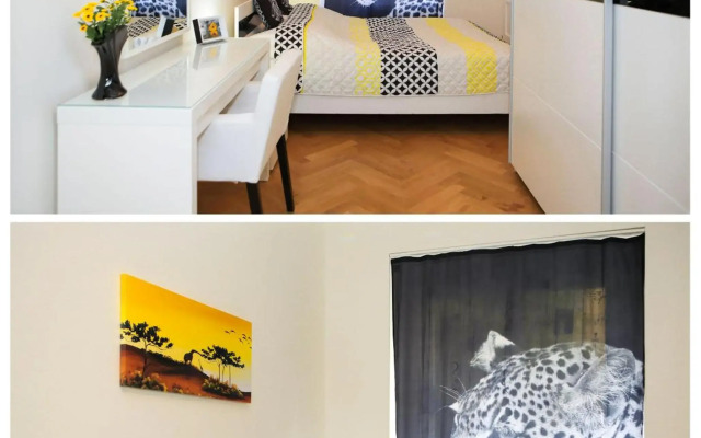 Yellow apartment few steps from metro