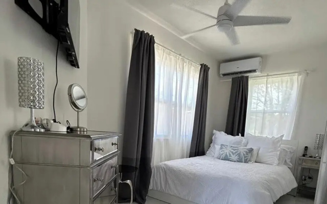 Kick back and relax in this calm, stylish space