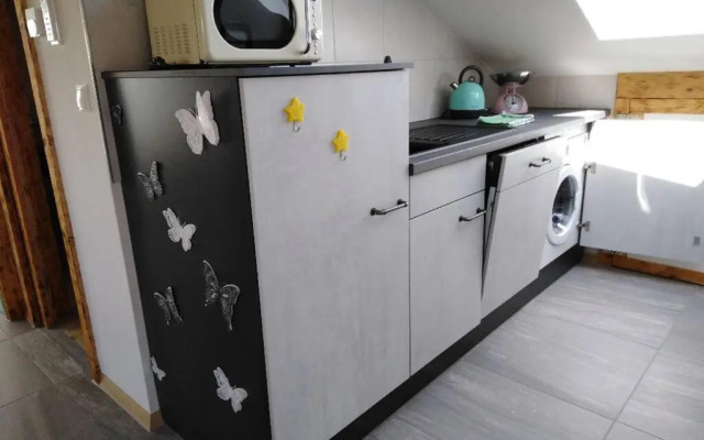 Komplette Dachwohnung mit Balkon und Bergblick