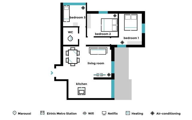 Splendid 3BR Apartment close to Olympic Stadium