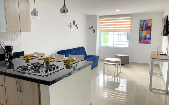 Precioso apartamento con piscina.